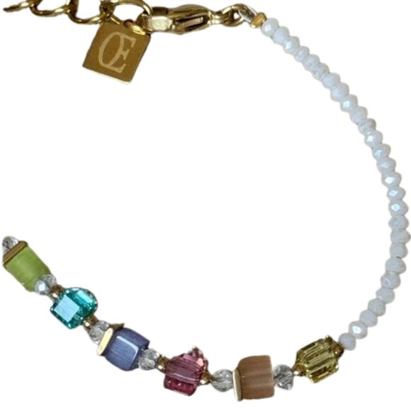 474. COEUR DE LION Multi-Color Cube Story Sparkling Necklace $105 retail NWOT - Picture 1 of 4